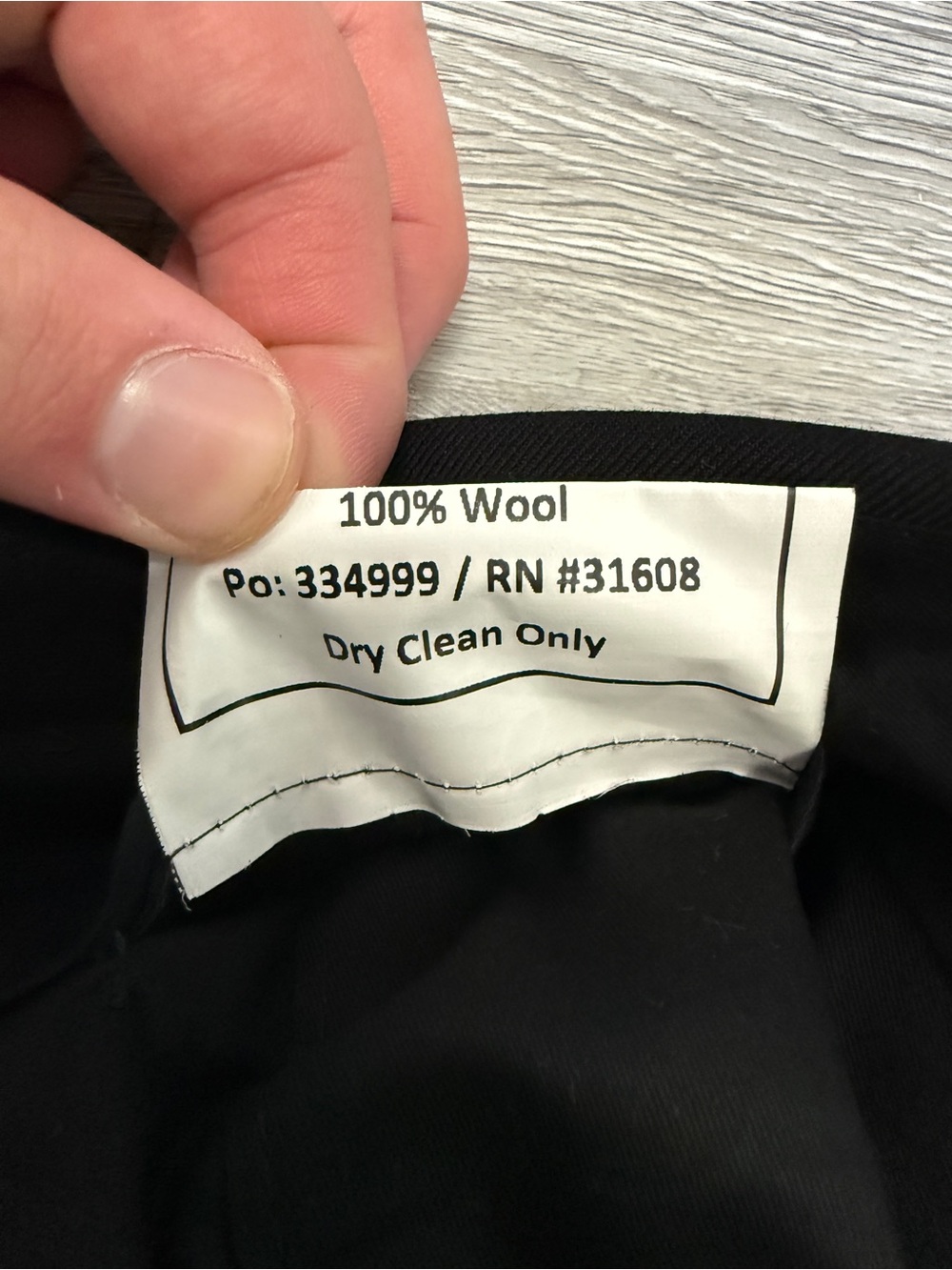 Jos. A. Bank Traveler Collection Black Tailored Fit Suit Pants 100% Wool 38x30 - Picture 5 of 10